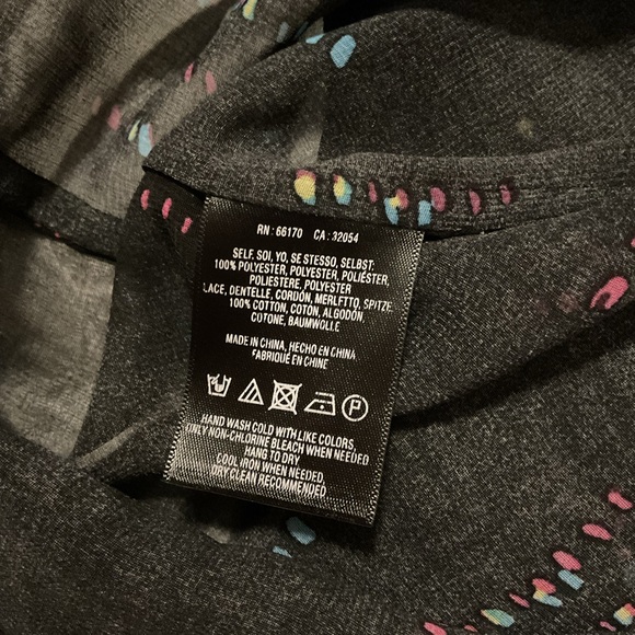 Meadow Rue Sheer Tank Top with Tassels Black with Multicolor‎ Detail - Picture 7 of 7